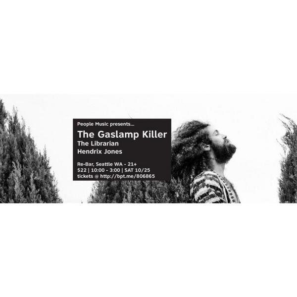 Hendrix_Jones's tweet photo. We're super excited to play with @GASLAMPKILLER and The Librarian this Saturday at @rebarseattle in Seattle! #GLK http://t.co/esBaP6gI6U