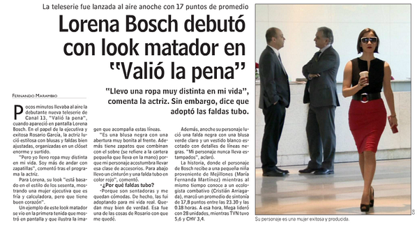 teleseriesnews's tweet photo. Lorena Bosch @lorebosch debutó con look matador en #ValioLaPena http://t.co/0RfCAjJQNE