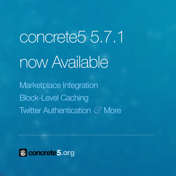 In case you missed it last week, 5.7.1 is now Available concrete5.org/about/blog/cor… #concrete5