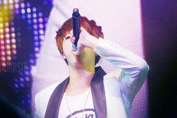 armymemories's tweet photo. [PIC] "The Red Bullet: EPISODE II" #BTS1stConcert #Jin (Cr: JINism) http://t.co/wQsl0JEpxZ