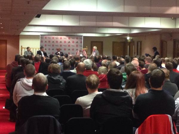 Our exclusive Q&amp;A with the management team &amp; Russell is under way.Thanks to our B&amp;G Season Ticket holders for coming.