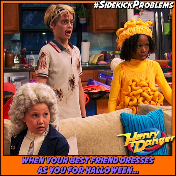 HenryDanger's tweet photo. When your best friend dresses as YOU for Halloween... #SidekickProblems http://t.co/cJLBaQTdJm