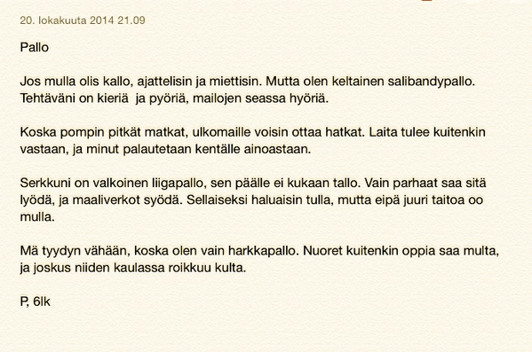 sariitoivonen's tweet photo. Kutosluokkalaisen #sydän sykkii #säbä lle myös #äikkä tunneilla. #salibandy #äidinkieli #runo #riimi http://t.co/ybi1PYQC3o