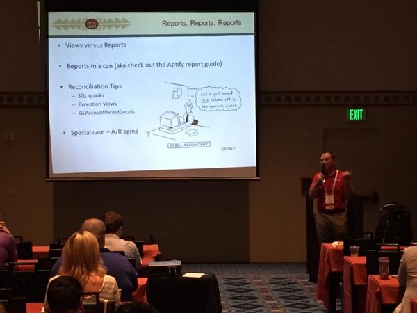 AmithNagarajan's tweet photo. Ben Lee, @dcomber and Kevin Stock present on the awesomeness of @Aptify accounting at #AUC2014 http://t.co/DD3WxOY97w