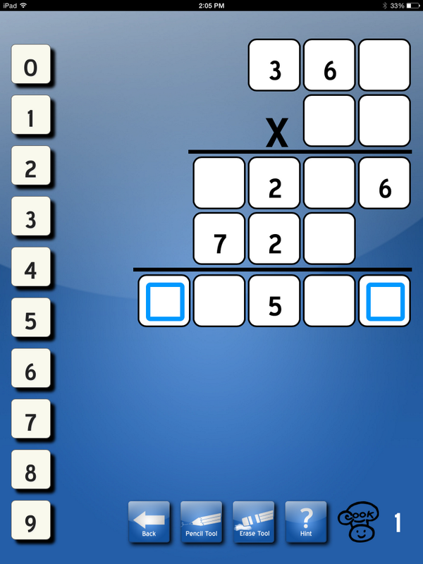 MarcyCookApp's tweet photo. Super Multiplication, the most challenging app that we offer. Requires thoughtful reasoning and problem solving. http://t.co/NmUh3NbSir