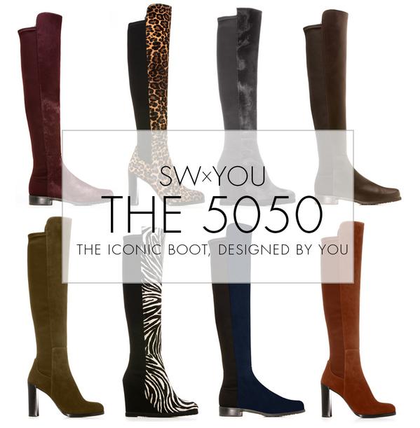 StuartWeitzman's tweet photo. The 5050 Fantasy: Design Yours. 3 heel heights. 12 materials. 2 weeks only. CUSTOMIZE: http://t.co/NNH0yeE3fY #SWxYOU http://t.co/86l565by3Z