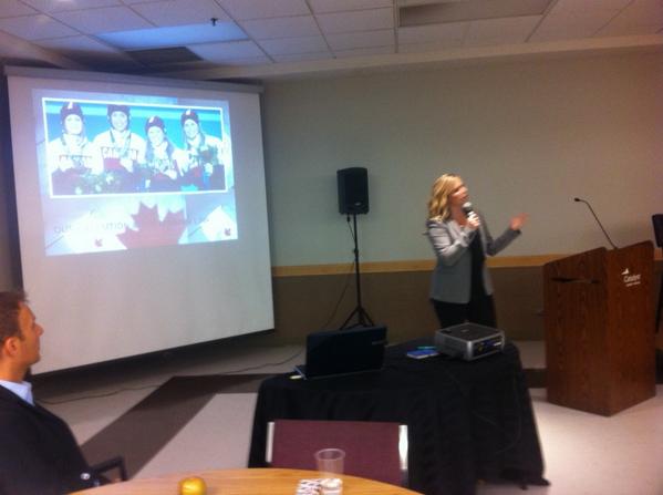 TakeTheLeapMB's tweet photo. @jjonescurl made it to #ttl2014 showing us that giving up is not an option. Her theme: how to win gold in life! http://t.co/Ruu5IV5TYw