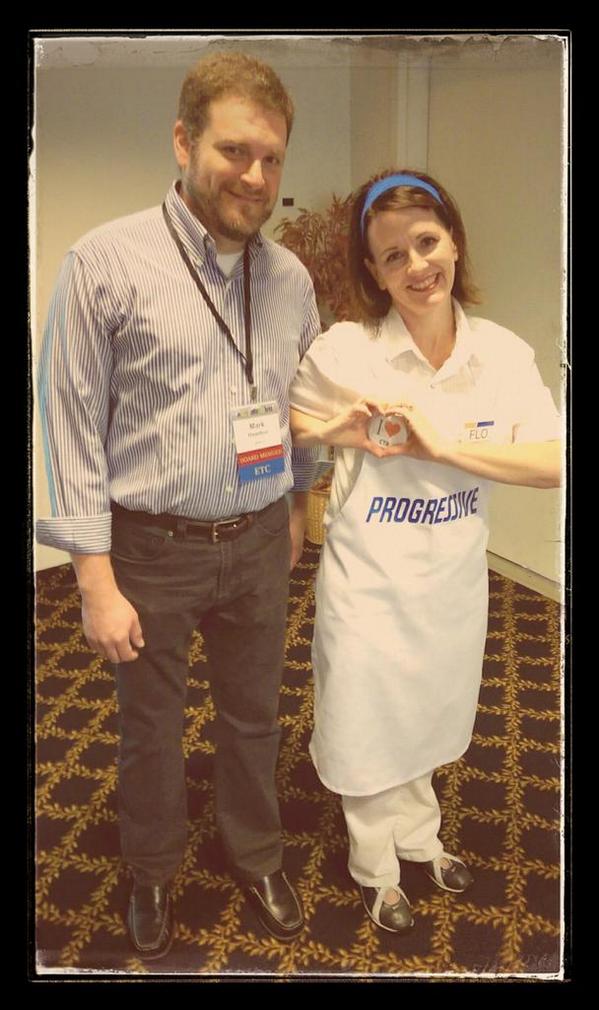 WSRONEWS's tweet image. Whoa! Even Flo (seen here w/ board member Mark Hazelton) took time to join us at the fall conference. 🎵 Even Flow 🎵