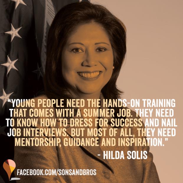 Happy Birthday Hilda Solis! Thank you for uplifting our young men and women of color. 