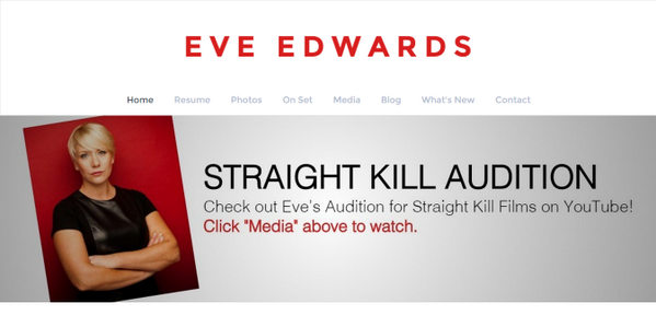 EthanEdwardsWeb's tweet image. The RED color update on EveEdwardsActor.com makes it much bolder! Check it out! #webdesign #bold @theeveedwards