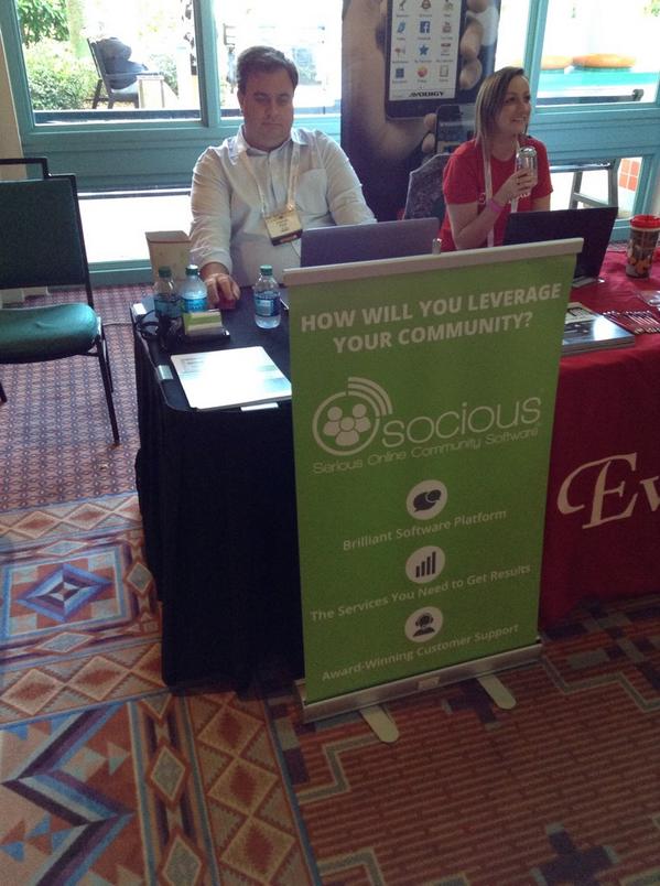 TChambersC4's tweet photo. Don't forget to stop by the Socious table to learn about new ways to engage your members! #AUC2014 @SociousSoftware http://t.co/tEMa0tRT8P