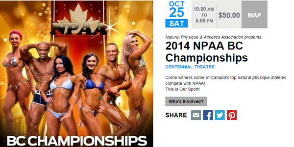 ShowYouGo's tweet image. Witness some of Canada's top natural physique #athletes @Centennial_Thtr buff.ly/1ontW8L #NPAA #Vancouver