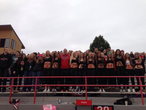 MarshallMFOD's tweet photo. Last game this week! Keep up the good work student section 😈 http://t.co/pgvmsa1GvZ
