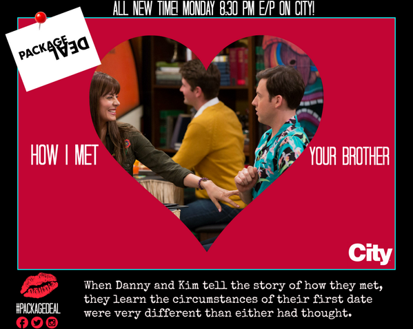 PackageDeal_TV's tweet photo. TONIGHT 8:30pm @City_TV it's the hilarious @Randal_Edwards  and @JuliaVoth in #PackageDeal #HowIMetYourBrother! http://t.co/VPPut8ny0M