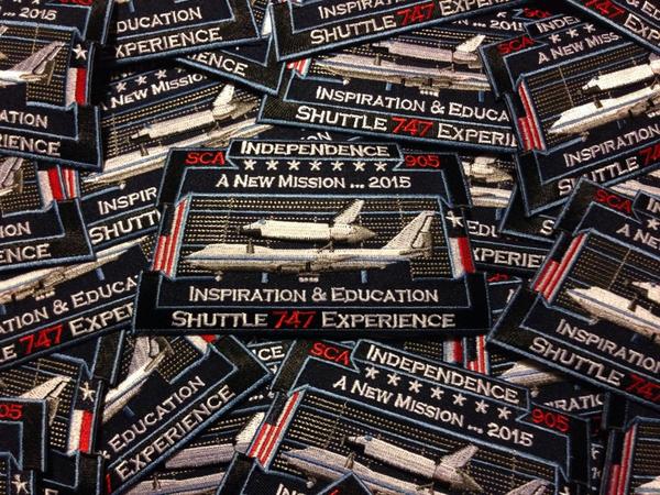 GodspeedDiscvry's tweet photo. Got mine, they look great in person! What are you waiting for? MT @Astro95Media: #Shuttle747 patches in the mail! http://t.co/4P6PPsWZXF