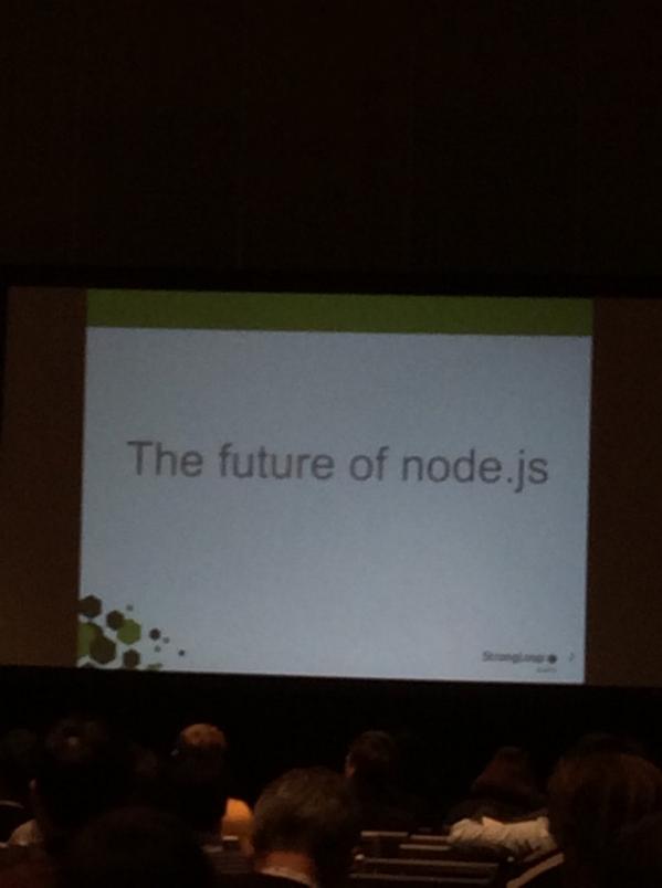 rosskukulinski's tweet image. Now for @piscisaureus talking about the future of #nodejs.  #HTML5DevConf.  He spoke at @BayNode_ this spring.