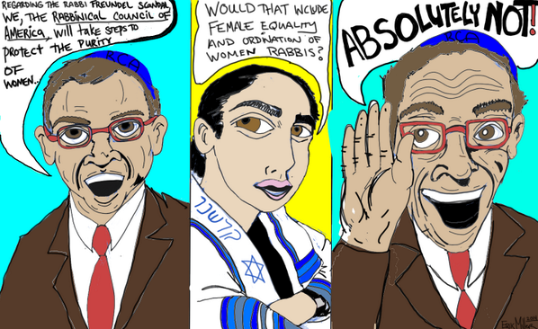 erikfmiller's tweet photo. New Editorial Cartoon, I call this: "The Secret Eye of Tradition" #freundel #conversion #mikvah #rca #change http://t.co/xVnIOG3ls8