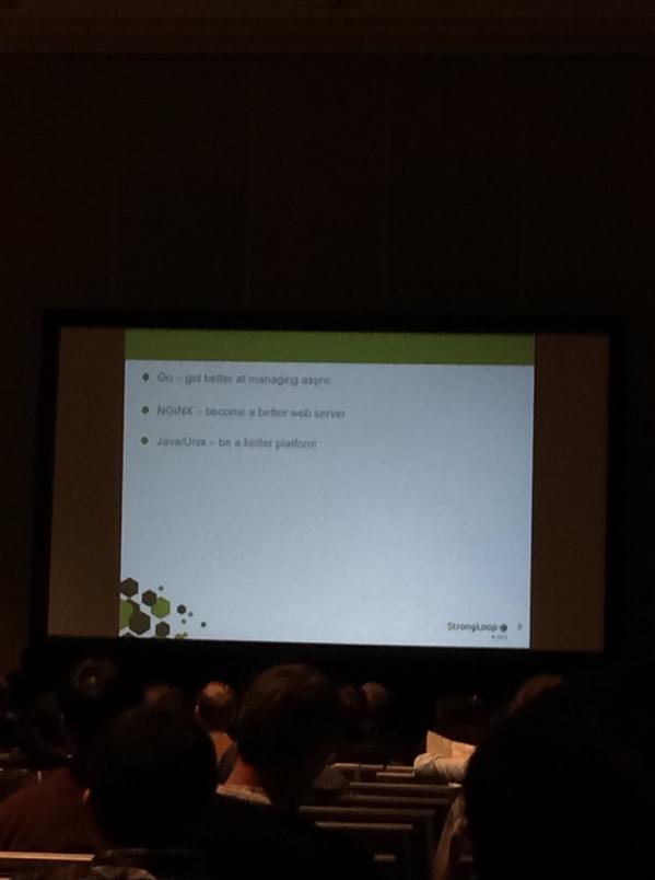 rosskukulinski's tweet image. #nodejs can learn from Go on how to better manage async. @piscisaureus #HTML5DevConf