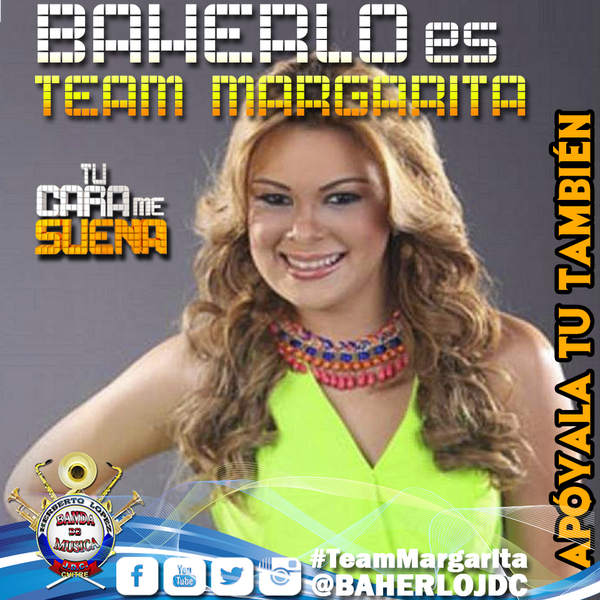 baherlojdc's tweet photo. #BAHERLO es #TeamMargarita "APÓYALA TU TAMBIÉN" Martes 21 de octubre, 8:00 p.m. semifinales de @tucaramsuenatvn http://t.co/XB4GN3SmIf