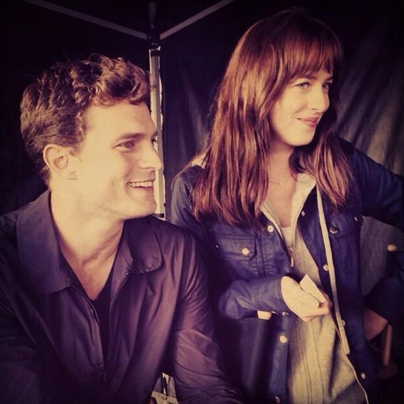 50ShadesSayings's tweet photo. Awesome #SamTJohnson gave us this Freaking AMAZE BTS PIC OF BABIES ON #FSOGset lastweek๐๐ #JamieDornan #DakotaJohnson http://t.co/Q7zvQpZWxb