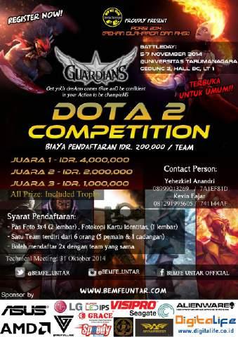 Tweet_DotA's tweet photo. BEMFE UNTAR Present: 5 - 7 Nov 2014, Big Tournament #DotA2 in Jakarta. #DotAddict ? Buruan daftar brok! http://t.co/fP5VE7RQl5
