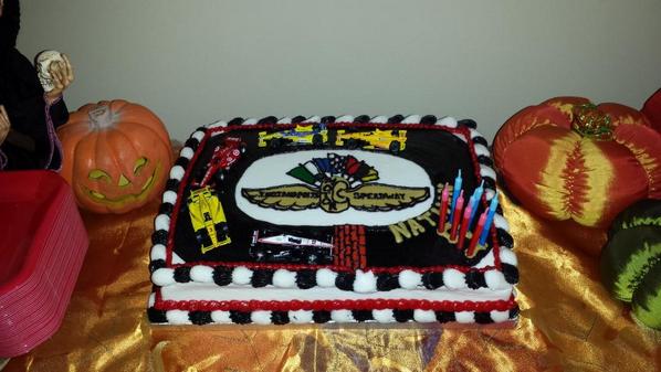 stephc1999's tweet photo. Nathan's 8th birthday cake. He is a big  @IMS and @12WillPower fan! http://t.co/6FAcEbp3Kh
