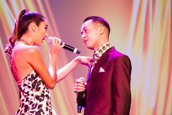 super____duper's tweet image. Great pic of @itchsspeeches performing his platinum single ‘Another Man’ with Hollis at the #ACRAs2014 on Saturday!
