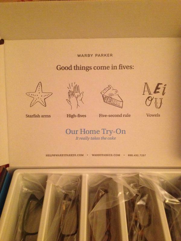 clarew's tweet image. Doing that @WarbyParker thing. Very nice, except I selected 5 frames that look exactly the same! #smallhead