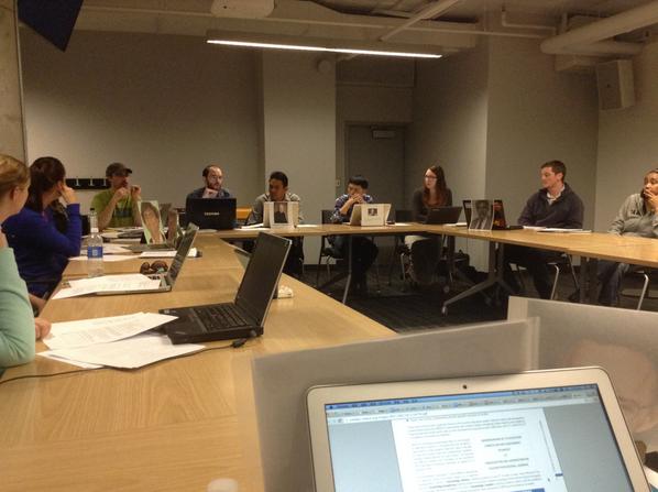 yhuiChang's tweet photo. Great Media Debate +Learning Technologies folks @chasingseals @LTMediaLab #CI5331 http://t.co/lTxtiZrTfq