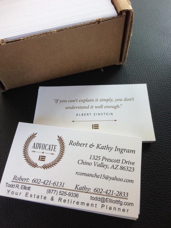 SenorPrintingCO's tweet image. New advocate cards for Elliott Financial. #BusinessCardPrinting #whatdoyouneed #ProPrinting buff.ly/1rV1fKZ