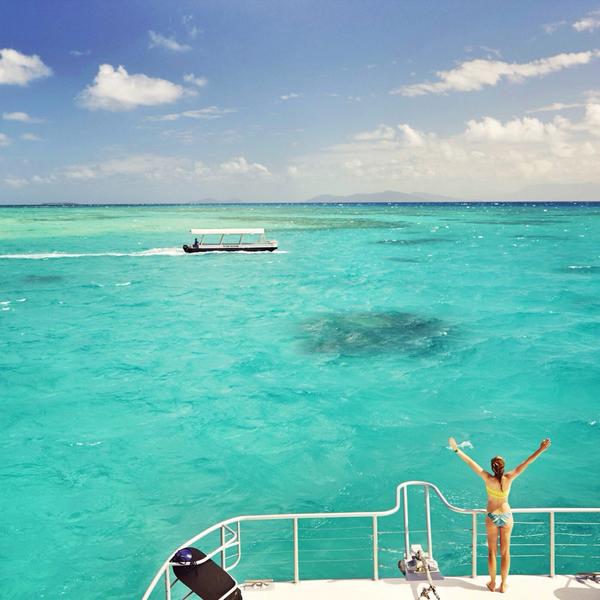 Bestjobers's tweet photo. Living the dream aboard #OceanFreedom 💙  @CairnsGBR @Queensland #GreatBarrierReef #Australia http://t.co/Q0MGsOPVae