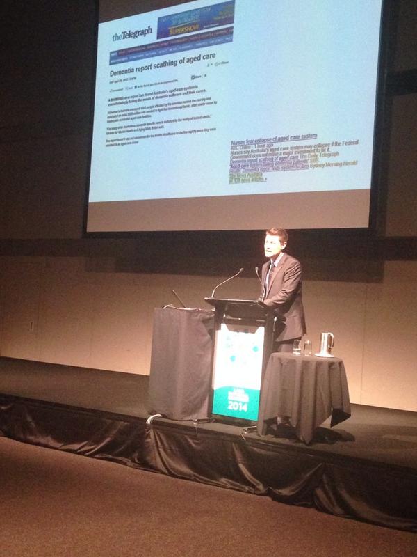 LASANational's tweet photo. Brett de Hoedt@Hootville Great pres full of fab tips and tricks in working the media machine #agedcare #LASA2014 http://t.co/CevhQwtm34