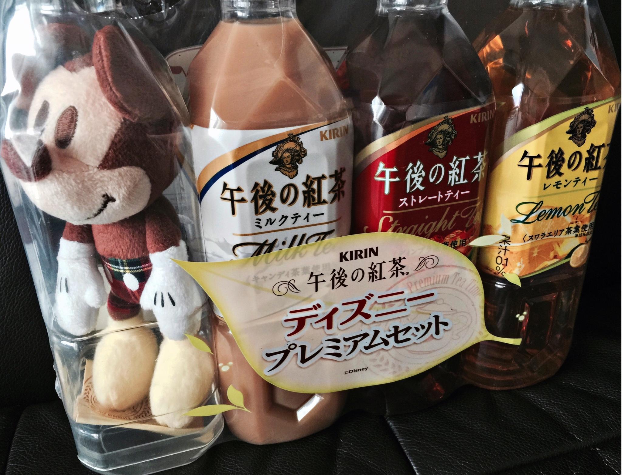 Mezzomikiのディズニーブログ キリン午後の紅茶ディズニープレミアムセット ペットボトル型のケースにミッキーとミニーの ぬいぐるみが入ったかわいいスペシャルセット 午後の紅茶3本付きで各0円 Http T Co 0rl6cdmi1j Http T Co F8ilx4ezro Twitter