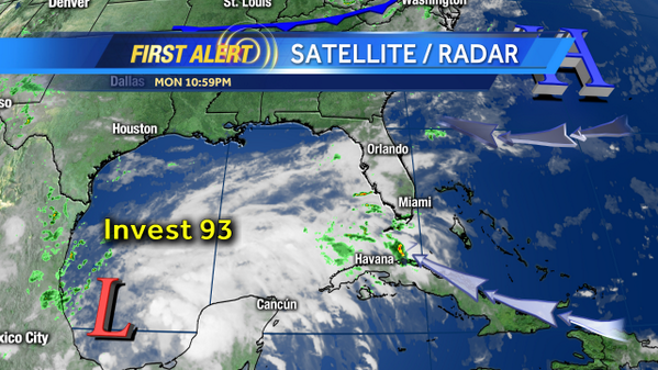 TMainolfiWESH's tweet image. AT 11 on @WESH after the #Blacklist I'll have the latest on #Invest93, the warm Tuesday temps + when rain may return.