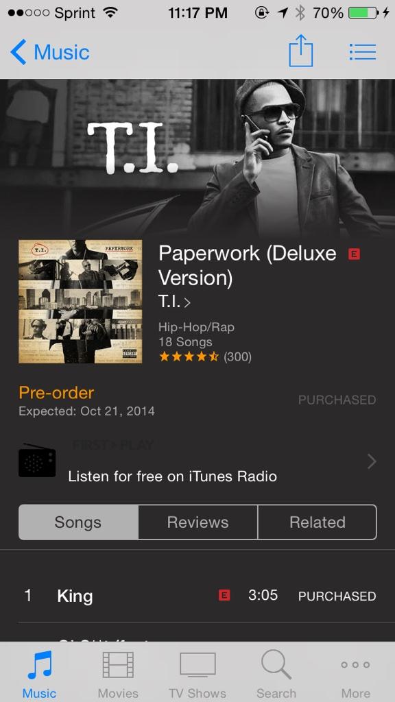 TheRealDudja's tweet photo. I Got My Copy Of #Paperwork @Tip salute for the great album man #PaperworkOutNow http://t.co/OVvI8yHUMK