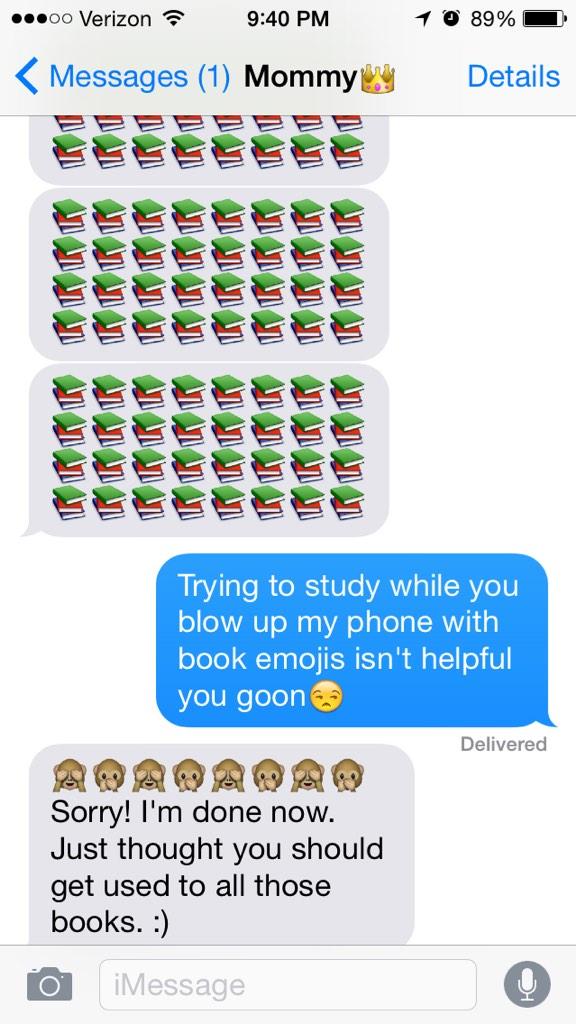 haley_zincke's tweet image. Thanks Mom😒😘 #StudyStruggle