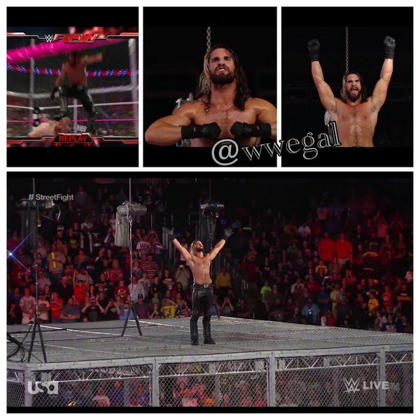 wwegal's tweet photo. @WWERollins Stands tall after delivering a #CurbStop to @RandyOrton ! #RAW #StreetFight #WWEHIAC #Hell2Pay #WWEFamily http://t.co/CFOc1zicY4