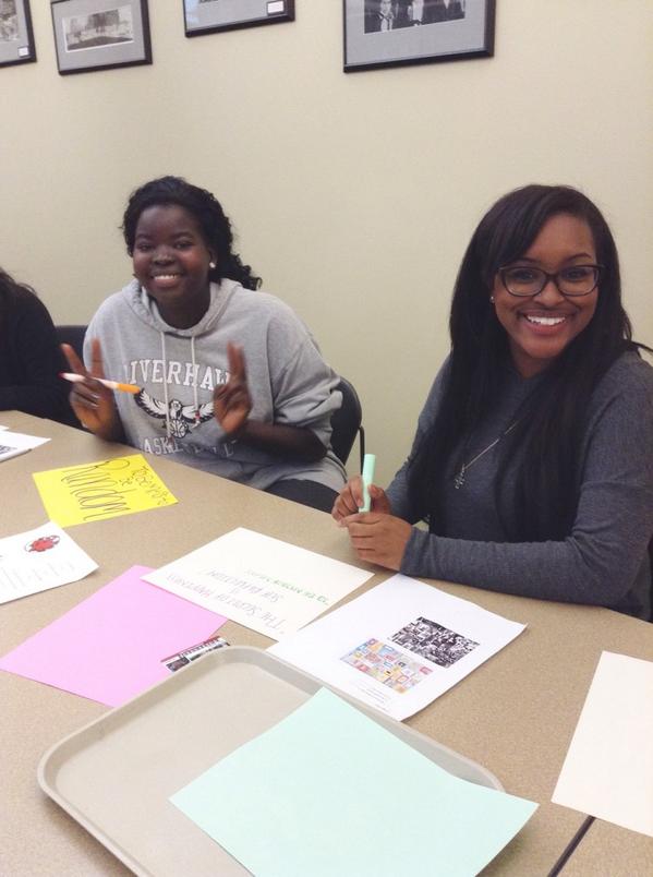 BsuCwu's tweet photo. Working on our "Who We Are" posters at today's #BSU meeting. http://t.co/fYRVpR7lWA