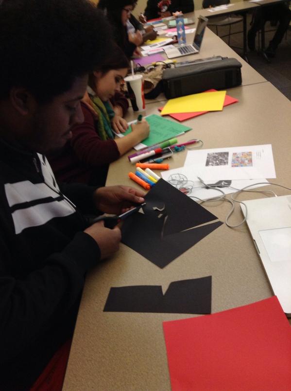 BsuCwu's tweet photo. Working on our "Who We Are" posters at today's #BSU meeting. http://t.co/fYRVpR7lWA