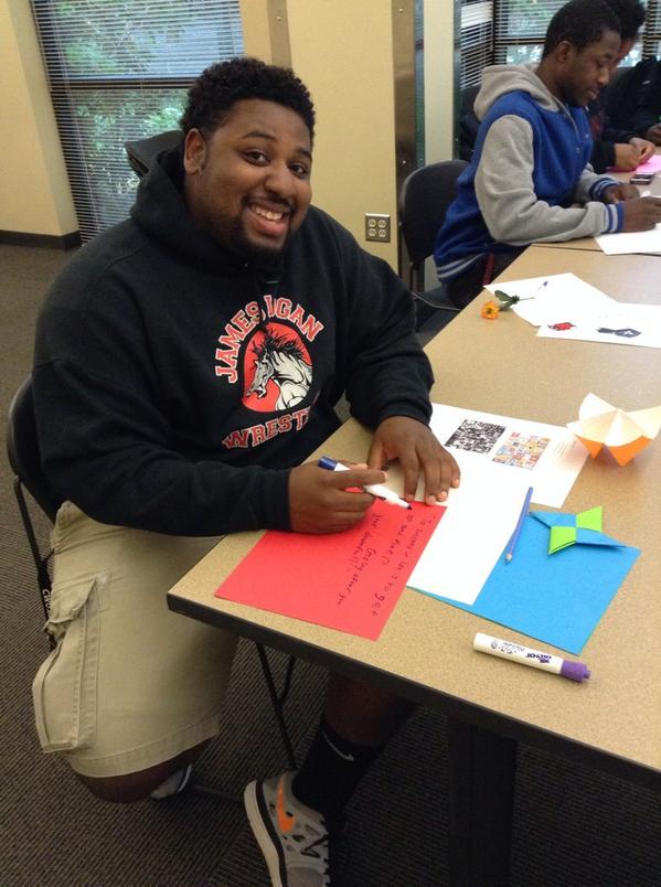 BsuCwu's tweet photo. Working on our "Who We Are" posters at today's #BSU meeting. http://t.co/fYRVpR7lWA