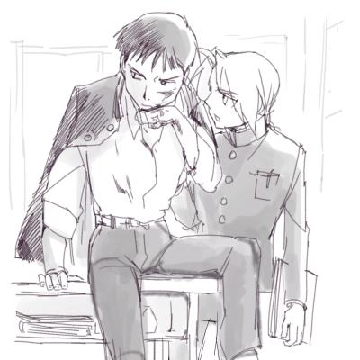詰め襟学生服同級生設定。
「増田、ケンカしたのか?保健室行こうぜ」
「委員長、うるせえ」 