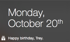 Trey_Taylor4's tweet photo. Even my computer says happy Birthday to me! #shelovesme #smartcomputer http://t.co/3j4yj8uY9a