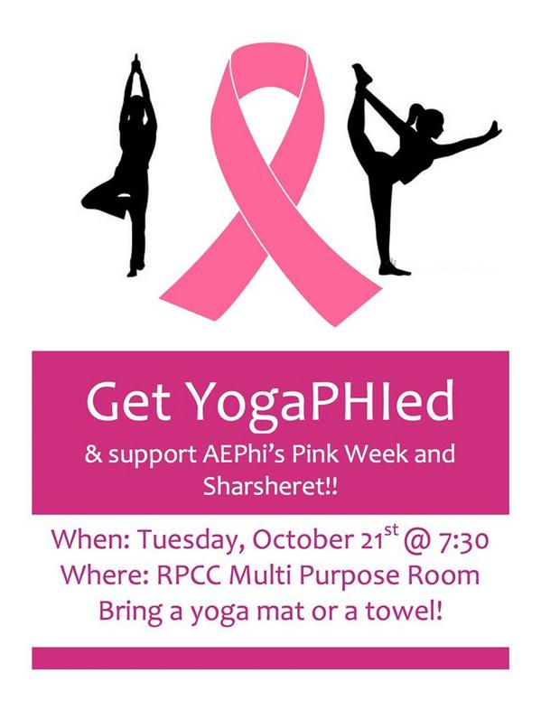 CornellAEPhi's tweet photo. Head over to RPCC at 7:30PM tomorrow for AEPhi's YogaPHIed event! Bring $5 and your yoga mat! http://t.co/VsObacOyjr