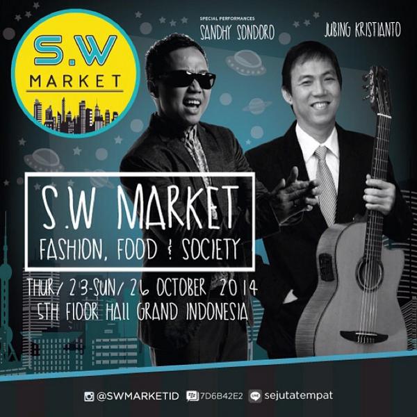 framed_id's tweet photo. S.W Market by Sejuta Tempat! From 23rd to 26th of Oct 2014, @Grandindo . Mark you calendars now! info: @swmarketid http://t.co/YecPas8I3o