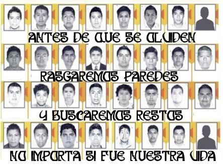 Congres_Popular's tweet photo. Antes de que nos olviden, 
rasgaremos paredes, 
y buscaremos restos, 
no importa si fue nuestra vida... #Ayotzinapa http://t.co/fXVGGKFN7S
