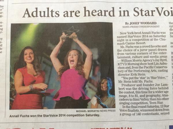 StarVoiceUSA's tweet photo. #StarVoice2014 Front Page! http://t.co/qHHQUxdxSV