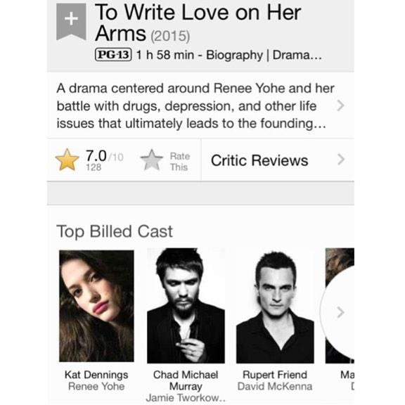 This movie is FINALLY going to happen &amp; be released!!!! 😍🙏❤️#ToWriteLoveOnHerArms