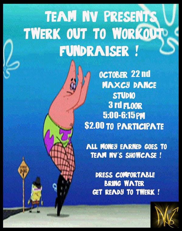 TeamNVPotsdam's tweet photo. TEAM NV TWERKOUT FUNDRAISER! http://t.co/VMToDXWudk