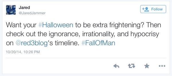 red3blog's tweet image. Yay! I'm already spoopy! #FallOfMan #DidManTrippedOnHisShoelaces
