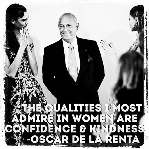 The fashion world is sad to have lost an honest designer who never failed to create magic. RIP Oscar de la Renta